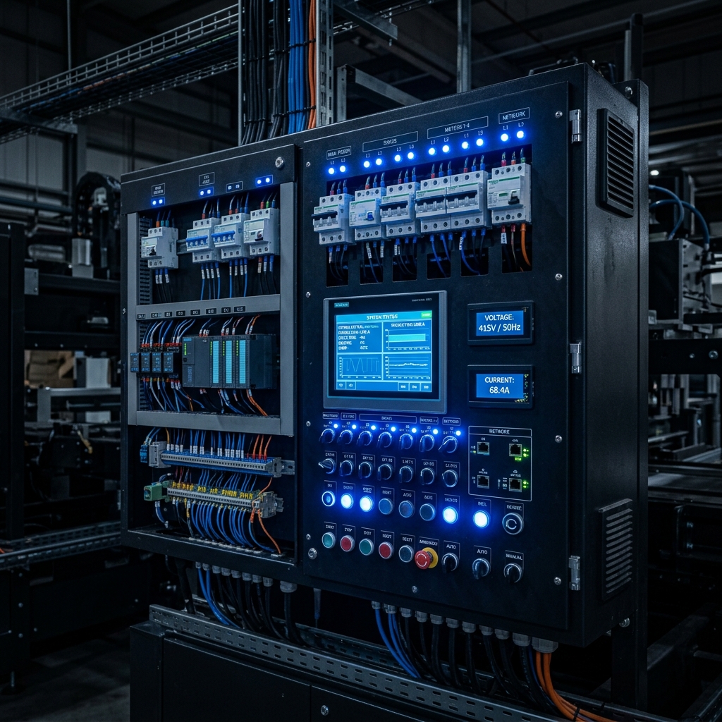 Panel de control eléctrico industrial